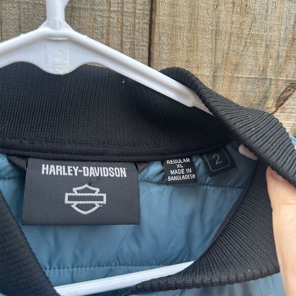 Harley-Davidson Women's Blue Mid Layer Jacket Size XL Lightweight Casual - Picture 7 of 7